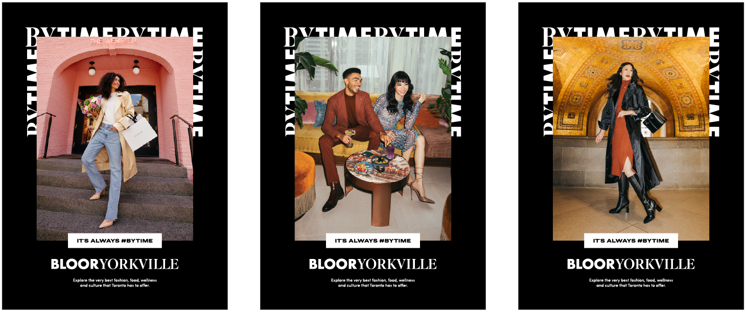 Bloor-Yorkville BIA brand campaign creative featuring Toronto's luxury shopping district