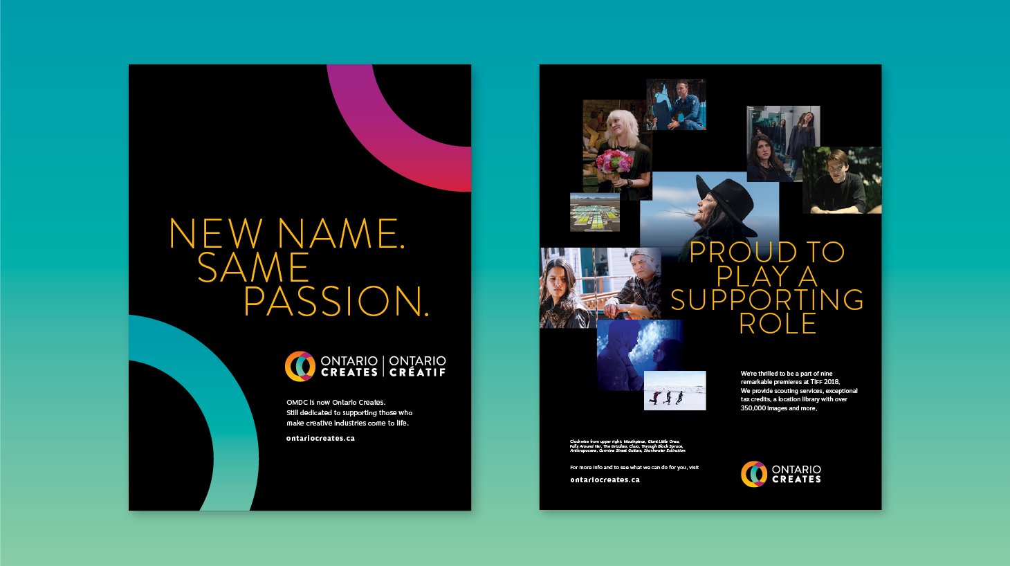 Ontario Creates visual identity system and brand guidelines