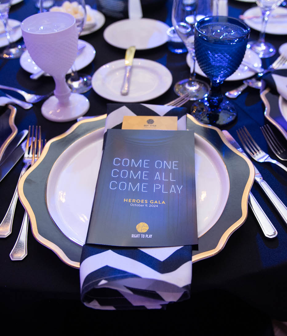 Right to Play fundraiser event branded photo backdrop